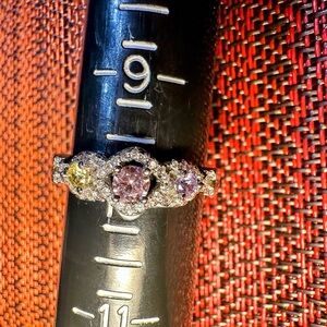 Fragrant Jewels Pink and Yellow Gem Ring